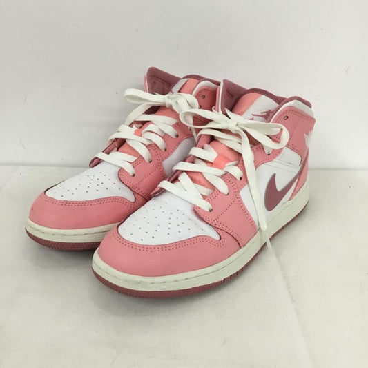 ナイキ NIKE スニーカー スニーカー DQ8423-616 AIR JORDAN 1 MID SE GS 24.5cm 24.5cm ロゴ、文字 白 / ホワイト / X 桃 / ピンク /  レディース USED 古着 中古 10138333