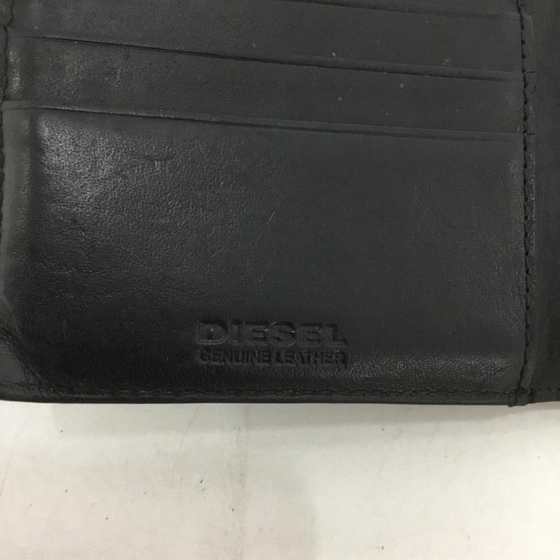 ディーゼル DIESEL 財布 二つ折り ロゴ、文字 黒 / ブラック /  メンズ USED 古着 中古 10136701
