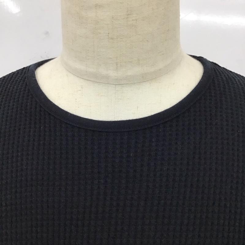 ハレ HARE カットソー 長袖 長袖カットソー クルーネックカットソー ロングスリーブカットソー プリントTシャツ M 無地 紺 / ネイビー /  メンズ USED 古着 中古 10119015