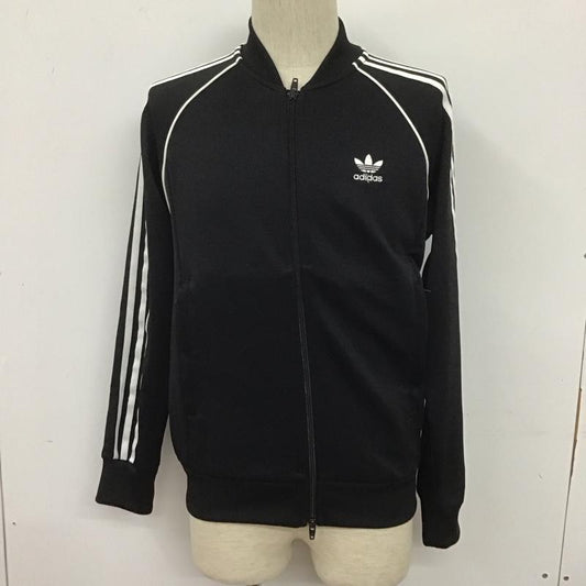 アディダス adidas ジャケット、上着 ジャンパー、ブルゾン CW1256 3ストライプ トラックトップ トラックジャケット M 無地 黒 / ブラック /  メンズ USED 古着 中古 10106269