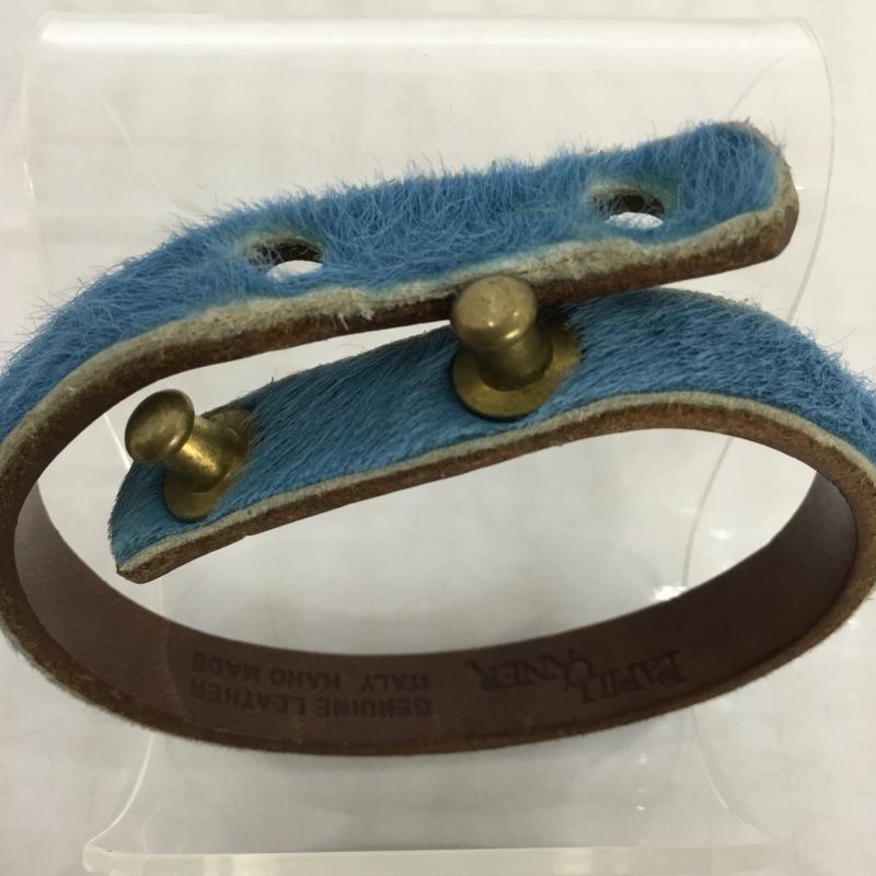 パピヨネ PAPILLONNER アクセサリー ブレスレット、バングル レザー 水色 / ライトブルー /  レディース USED 古着 中古 10045587