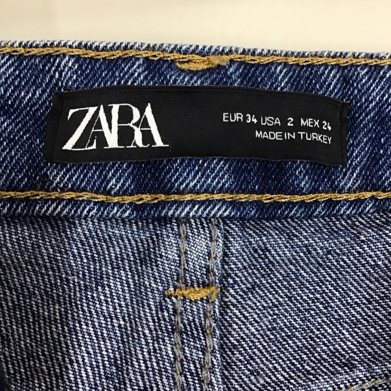 ザラ ZARA パンツ デニム、ジーンズ 6147 159 405 ワイド 無地 青 / ブルー /  レディース USED 古着 中古 10118505