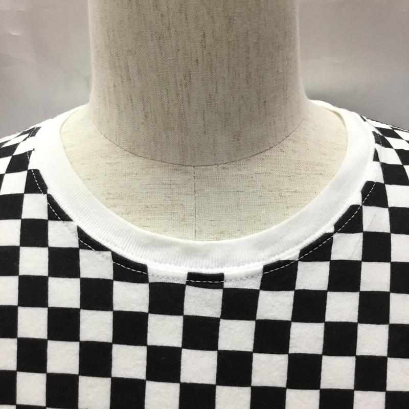 シュプリーム Supreme Tシャツ 半袖 2018AW supreme Hanes CheckerTaglessTee 半袖カットソー プリントTシャツ L チェック 白 / ホワイト / X 黒 / ブラック /  メンズ USED 古着 中古 10116235
