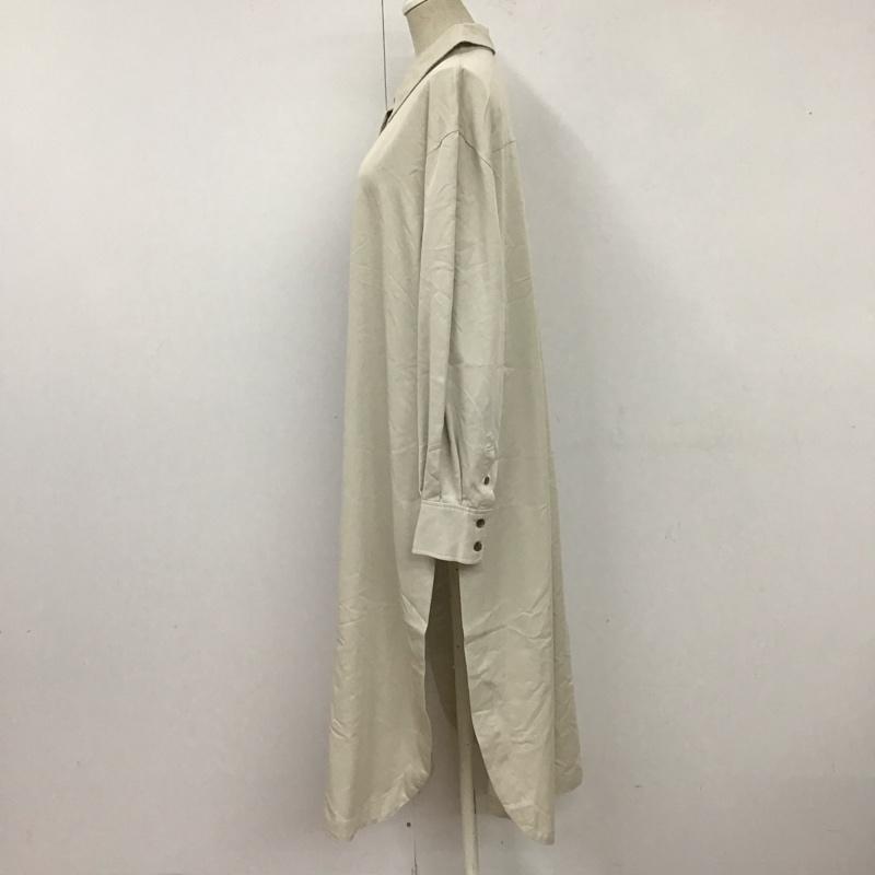 ローリーズファーム LOWRYS FARM ワンピース ロングスカート LF720028TS 長袖シャツワンピース ロングワンピース 前開きシャツワンピース FREE 無地 灰 / グレー /  レディース USED 古着 中古 10110241