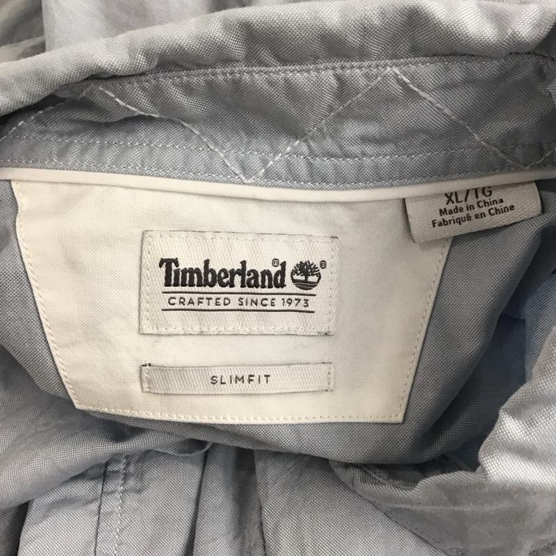 ティンバーランド Timberland シャツ、ブラウス 長袖 XL 無地 水色 / ライトブルー /  メンズ USED 古着 中古 10121883