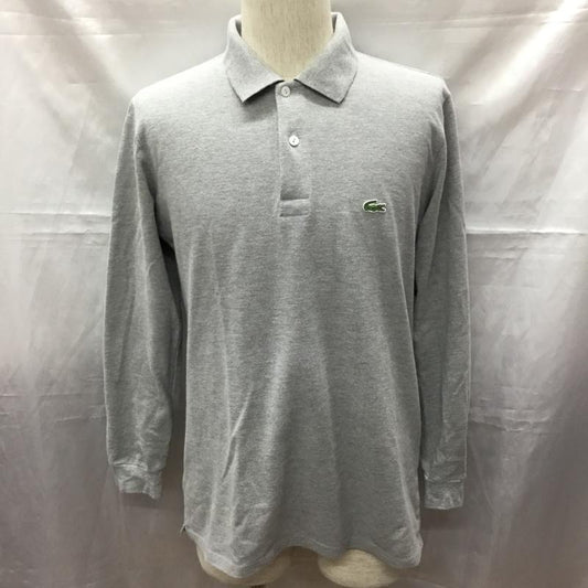 ラコステ LACOSTE ポロシャツ 長袖 5191L ワニ 4 ワンポイント 灰 / グレー /  メンズ USED 古着 中古 10111411