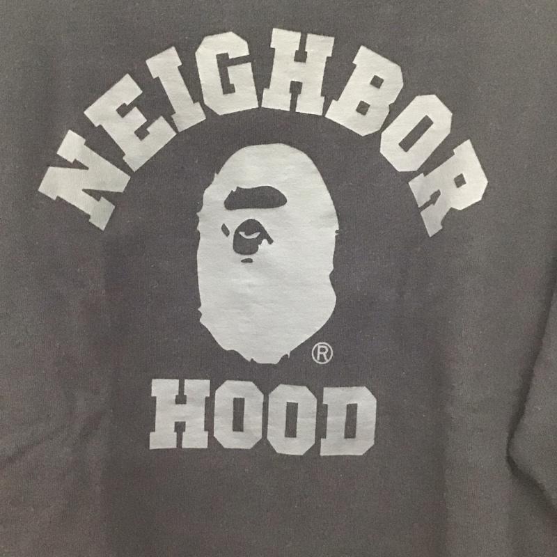 アベイシングエイプ A BATHING APE トレーナー 長袖 001swj231901c NEIGHBORHOOD コラボ 長袖トレーナー クルーネックカットソー L ロゴ、文字 黒 / ブラック /  メンズ USED 古着 中古 10130970