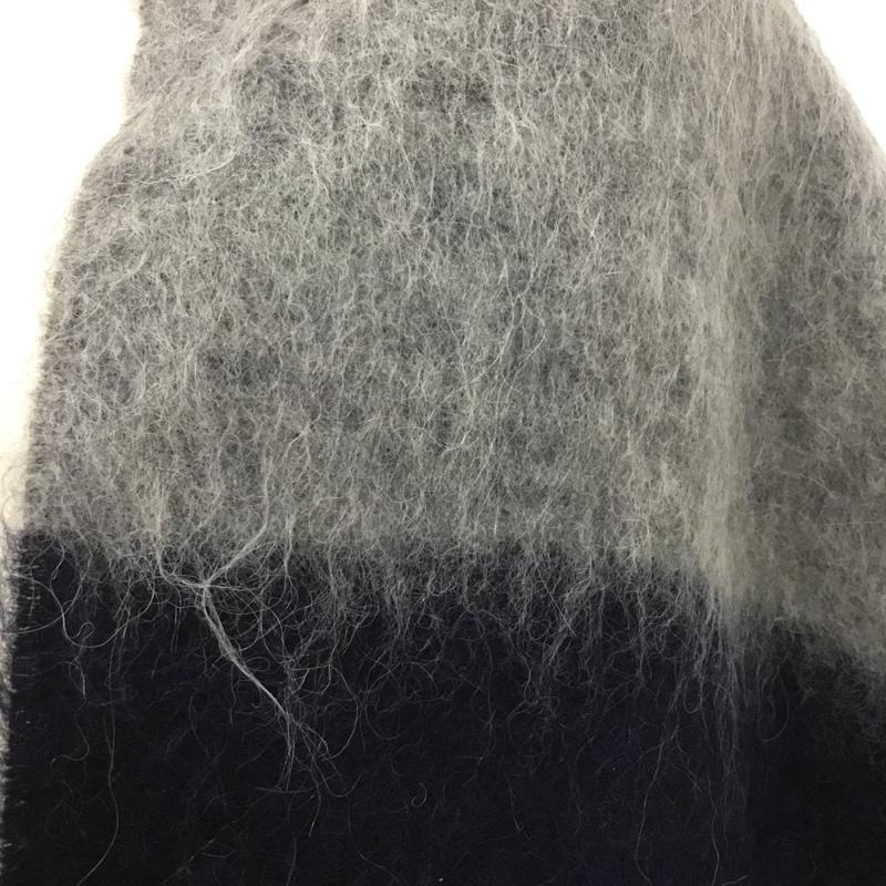 コーチ COACH マフラー マフラー E7804 32113 大判ストール 大判マフラー ポケット付き ショール ロゴ、文字 灰 / グレー / X 紺 / ネイビー /  レディース USED 古着 中古 10143823