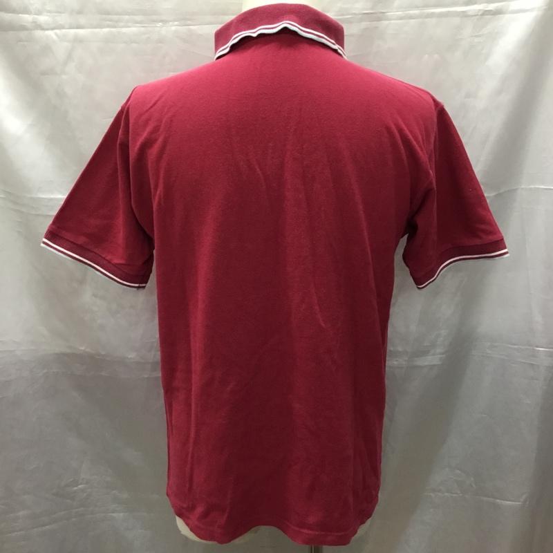 フレッドペリー FRED PERRY ポロシャツ 半袖 半袖ポロシャツ カラーシャツ 半袖カットソー 42 ロゴ、文字 えんじ / ワインレッド /  メンズ USED 古着 中古 10114132