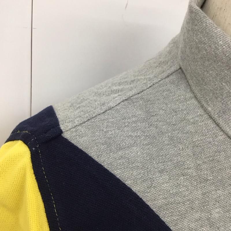 トミーヒルフィガー TOMMY HILFIGER ポロシャツ 半袖 C887855152-762 S ワンポイント 灰 / グレー / X 黄 / イエロー / X 紺 / ネイビー /  メンズ USED 古着 中古 10111567