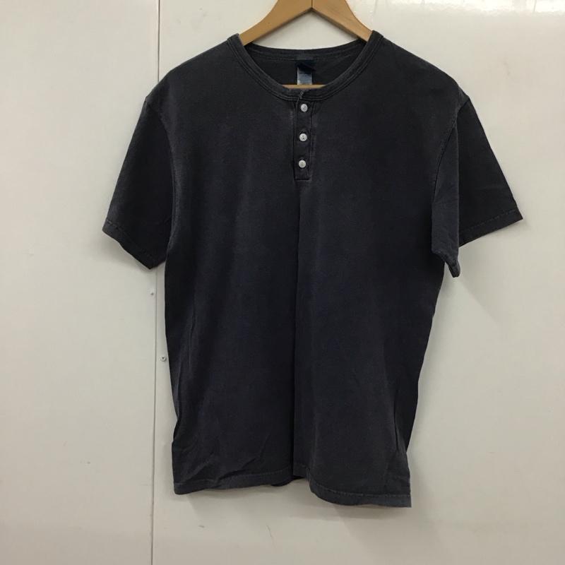 グッドオン Good On カットソー 半袖 半袖カットソー 無地Tシャツ ヘンリーネックカットソー L 無地 紺 / ネイビー /  メンズ USED 古着 中古 10131005