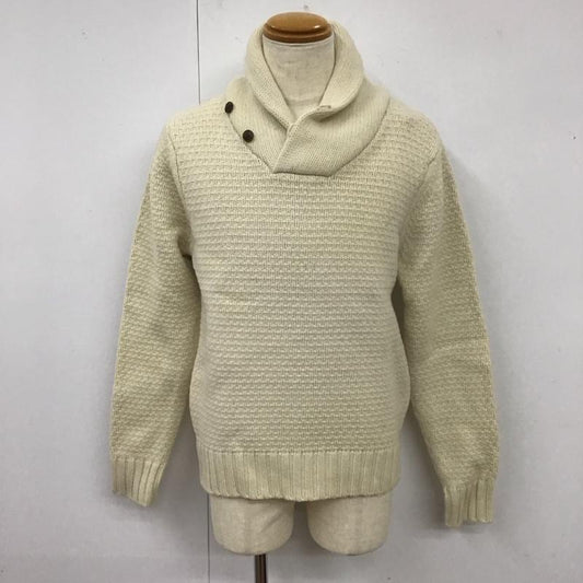 サタデーズサーフニューヨークシティー SATURDAYS SURF NYC ニット、セーター 長袖 bbm-6434-b 長袖セーター ニットカットソー Vネックニット リブニットカットソー S 無地 白 / ホワイト /  メンズ USED 古着 中古 10112769