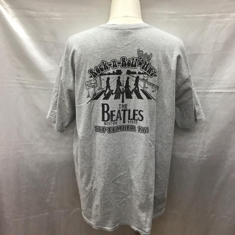ギルダン GILDAN Tシャツ 半袖 半袖カットソー プリントTシャツ クルーネックカットソー バンドT 00s beatles XL プリント 灰 / グレー /  メンズ USED 古着 中古 10118414