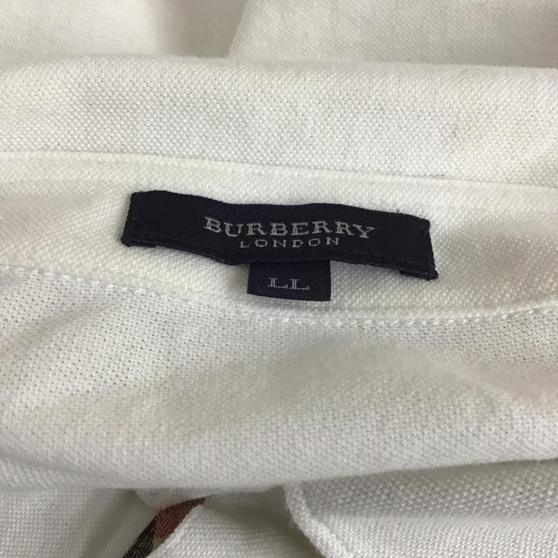 バーバリーロンドン Burberry London ポロシャツ 半袖 A1P28-722-01 胸ポケット LL ワンポイント 白 / ホワイト /  メンズ USED 古着 中古 10111843