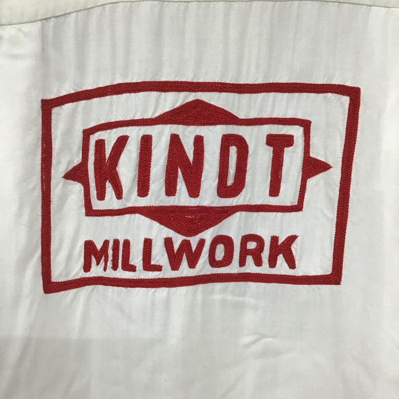 キングルイ King Louie シャツ、ブラウス 半袖 ボーリングシャツ 半袖シャツ 古着 ヴィンテージ 50S M ロゴ、文字 白 / ホワイト / X 赤 / レッド /  メンズ USED 古着 中古 10135487