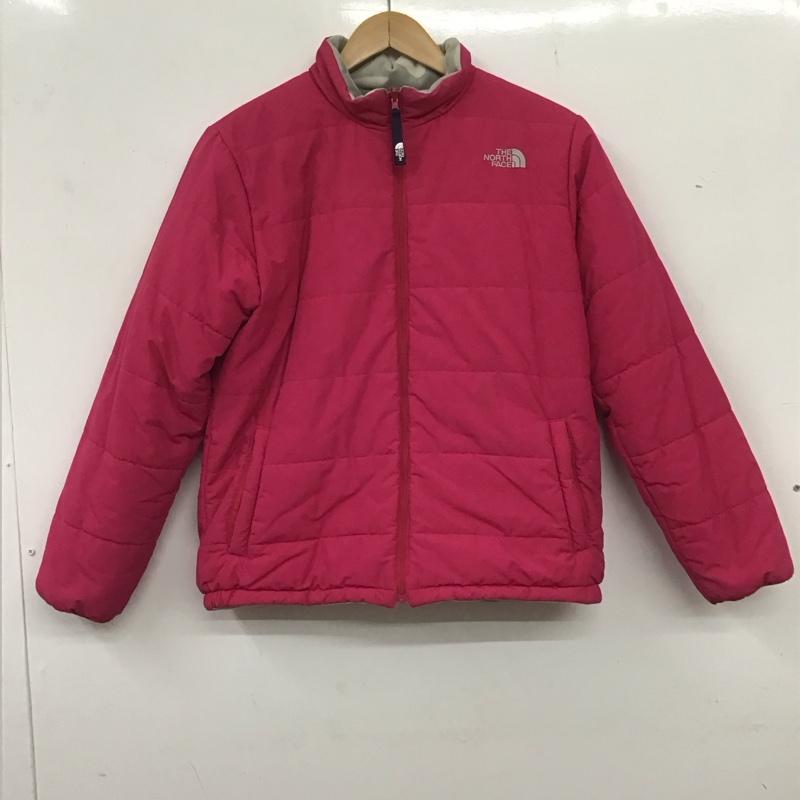 ザノースフェイス THE NORTH FACE ジャケット、上着 ジャンパー、ブルゾン リバーシブル 150cm 無地 X カモフラージュ柄・迷彩 桃 / ピンク / X 灰 / グレー /  ガールズ USED 古着 中古 10136958
