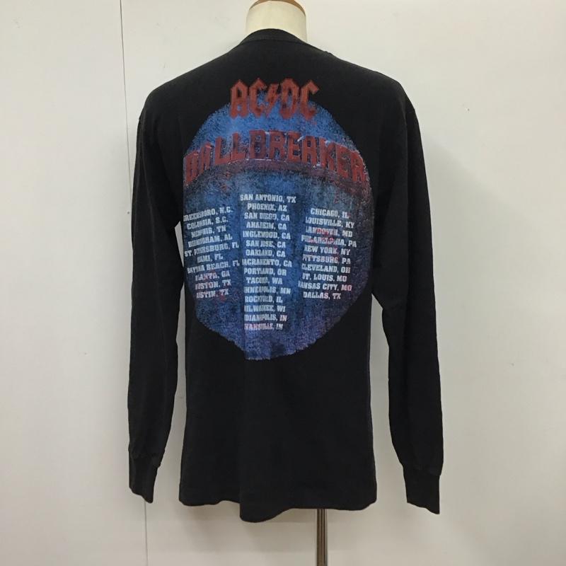 古着 USED カットソー 長袖 長袖カットソー クルーネックカットソー ロングスリーブカットソー プリントTシャツ プリント 黒 / ブラック /  メンズ USED 古着 中古 10116556