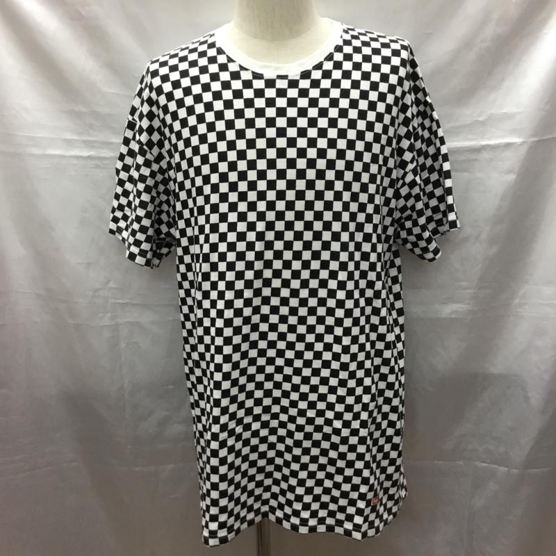 シュプリーム Supreme Tシャツ 半袖 2018AW supreme Hanes CheckerTaglessTee 半袖カットソー プリントTシャツ L チェック 白 / ホワイト / X 黒 / ブラック /  メンズ USED 古着 中古 10116235