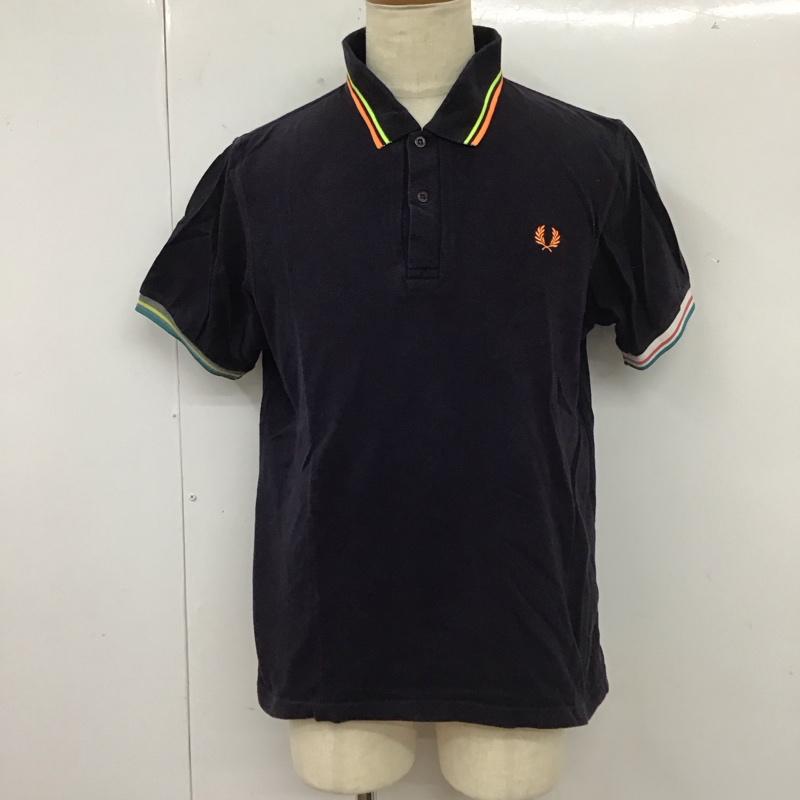 フレッドペリー FRED PERRY ポロシャツ 半袖 M8173 Crazy Colour 42 ワンポイント 紺 / ネイビー /  メンズ USED 古着 中古 10112677