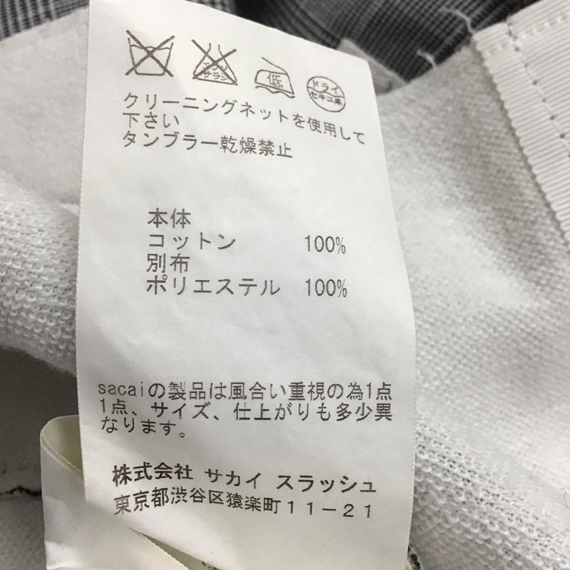 サカイ Sacai ジャケット、上着 ジャケット、ブレザー 長袖ジャケット アウター 前ボタン カラージャケット 2 チェック 白 / ホワイト / X 黒 / ブラック /  メンズ USED 古着 中古 10129294