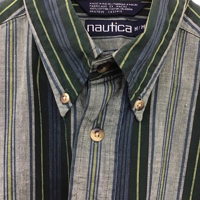 ノーティカ NAUTICA シャツ、ブラウス 長袖 長袖シャツ ストライプシャツ カラーシャツ ボタンダウンシャツ M ストライプ マルチカラー / マルチカラー /  メンズ USED 古着 中古 10132900