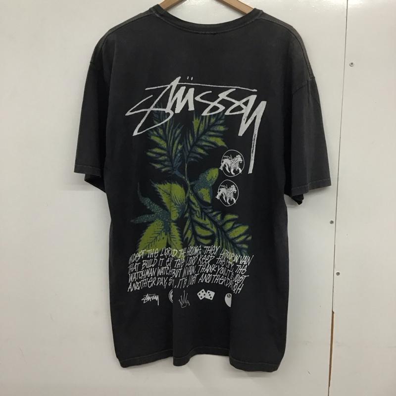 ステューシー STUSSY Tシャツ 半袖 L ロゴ、文字 X プリント チャコールグレー / チャコールグレー /  メンズ USED 古着 中古 10133105