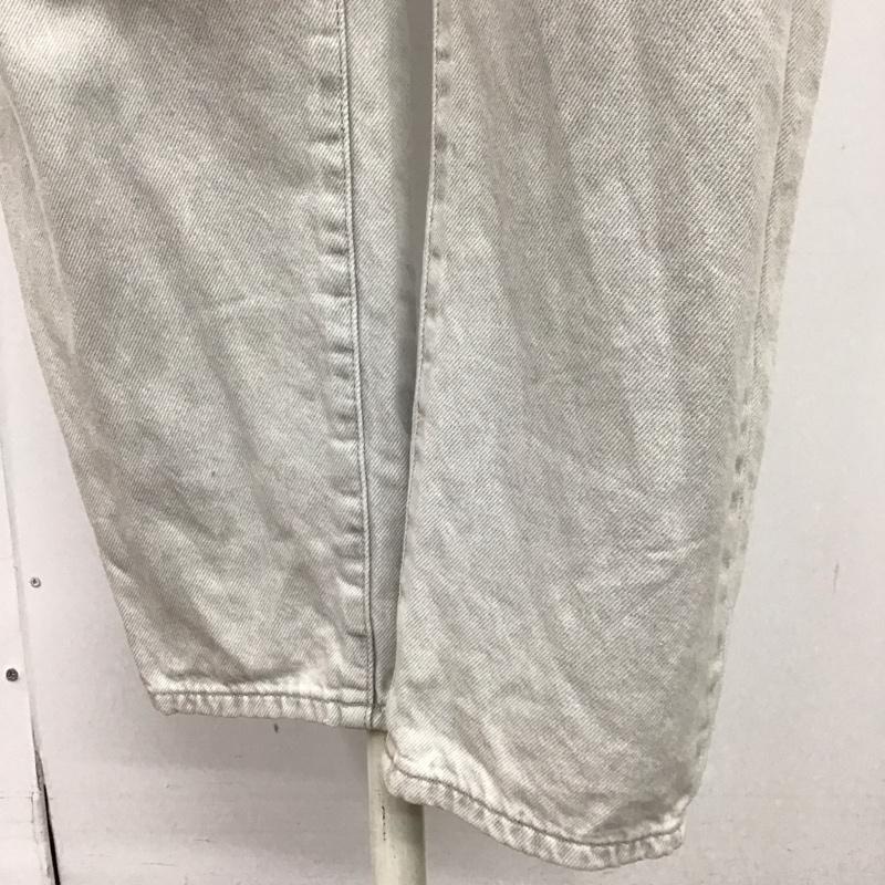 ザラ ZARA パンツ デニム、ジーンズ デニムパンツ ストレートパンツ ワイドパンツ カジュアルパンツ 38 無地 灰 / グレー /  レディース USED 古着 中古 10115193