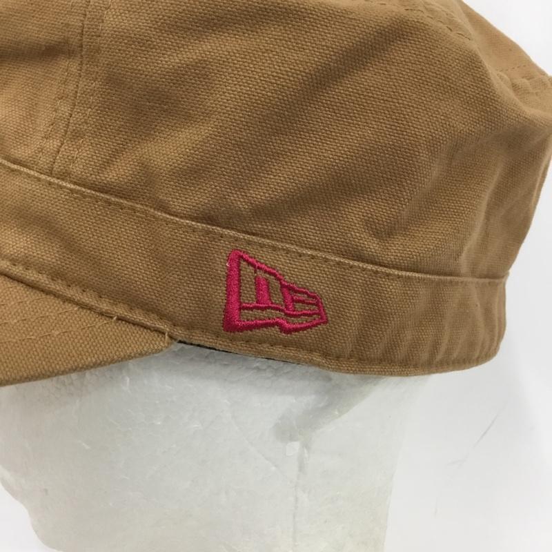 ニューエラ NEW ERA 帽子 キャップ ワークキャップ コットン 56.8cm ロゴ、文字 茶 / ブラウン /  メンズ USED 古着 中古 10133823