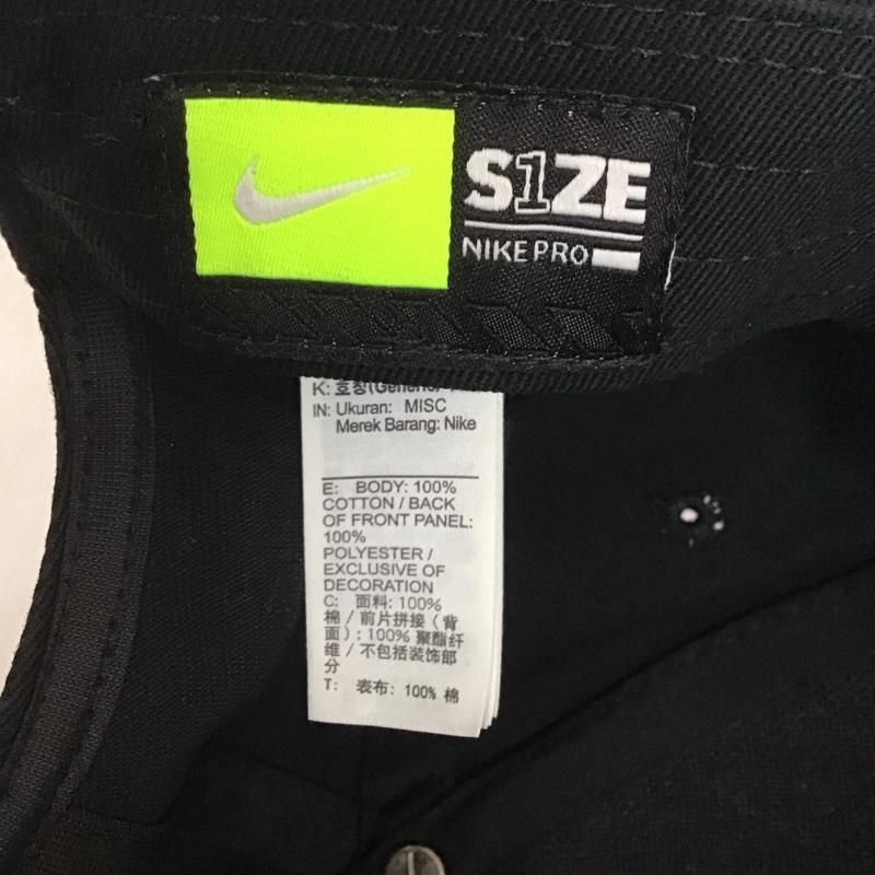 ナイキ NIKE 帽子 キャップ CI3315-010 AIR PRO ロゴ、文字 黒 / ブラック / X 白 / ホワイト /  メンズ USED 古着 中古 10146085