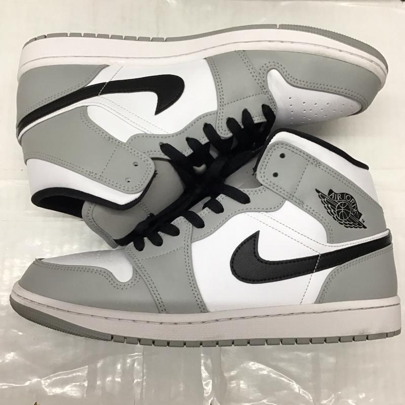 ナイキ NIKE スニーカー スニーカー 554724-092 AIR JORDAN 1 MID 29cm 箱有 29.0cm ロゴ、文字 白 / ホワイト / X 灰 / グレー / X 黒 / ブラック /  メンズ USED 古着 中古 10118202