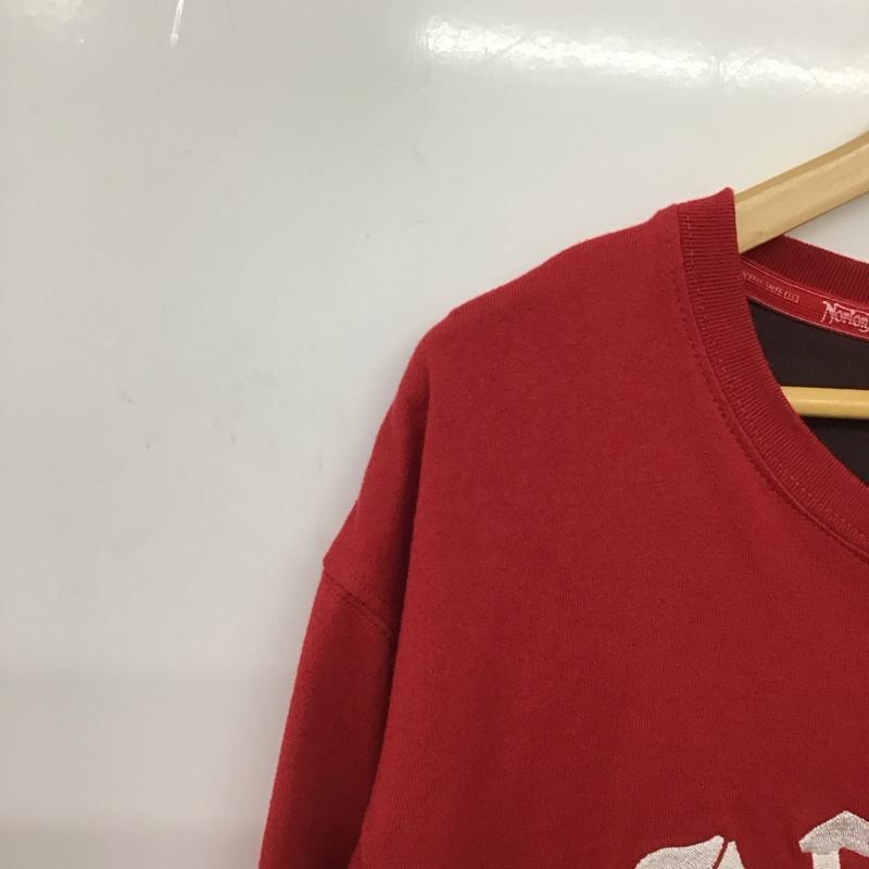 ノートン Norton カットソー 長袖 長袖カットソー プリントカットソー クルーネック XXL ロゴ、文字 赤 / レッド /  メンズ USED 古着 中古 10149527
