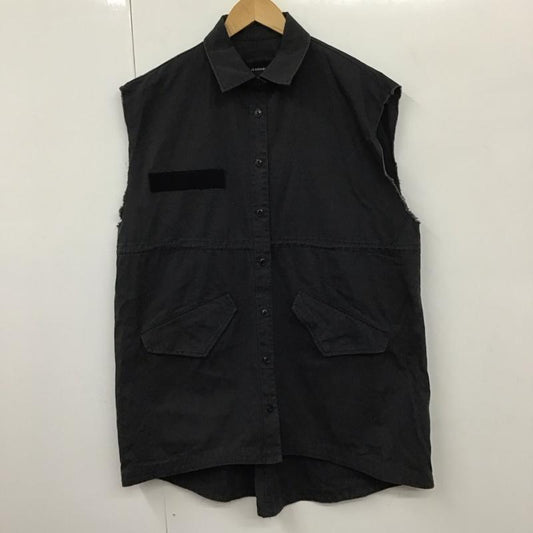 ジーナシス JEANASIS ワンピース ひざ丈スカート JS071448MW ストーンウォッシュ ミリタリーベストワンピース FREE 無地 黒 / ブラック /  レディース USED 古着 中古 10130627