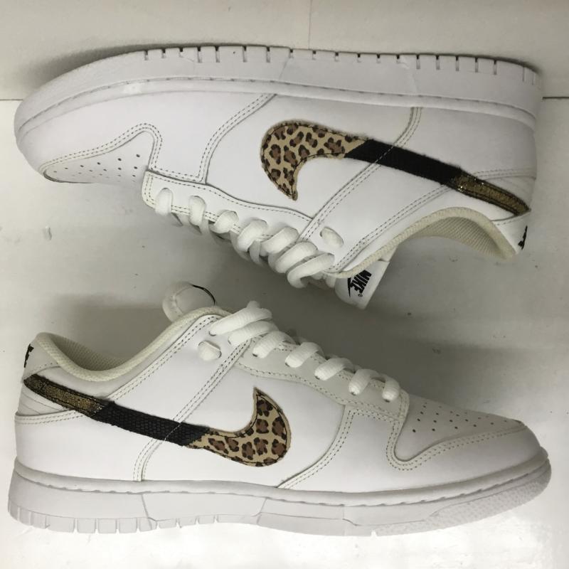ナイキ NIKE スニーカー スニーカー WMNS DUNK LOW SE ウィメンズ ダンク ロー シーズナルエディション DD7099-100 28.5cm ロゴ、文字 X ヒョウ柄・レオパード柄 白 / ホワイト /  メンズ USED 古着 中古 10107272