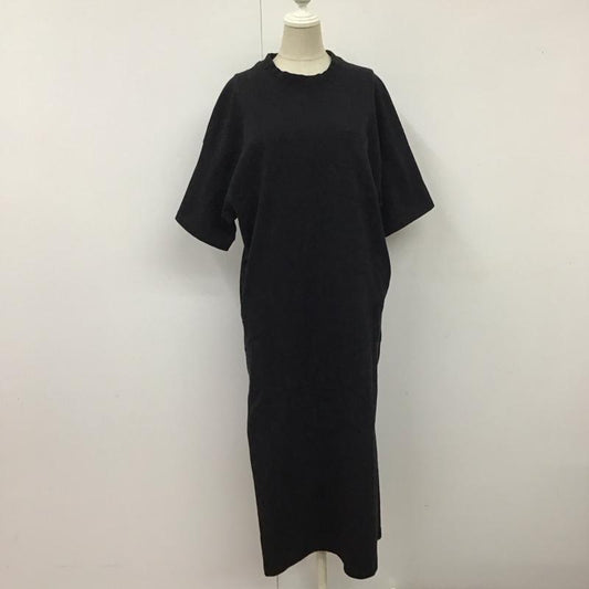 マウジー MOUSSY ワンピース ロングスカート 010BAW80-5890 サイドスリット カットソー 半袖 FREE 無地 黒 / ブラック /  レディース USED 古着 中古 10116205