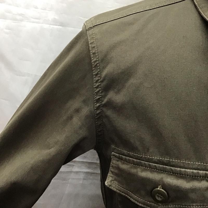 ナノユニバース nano・universe シャツ、ブラウス 長袖 NUC61SH0220DS ミリタリーシャツ S 無地 カーキ / カーキ /  メンズ USED 古着 中古 10122626