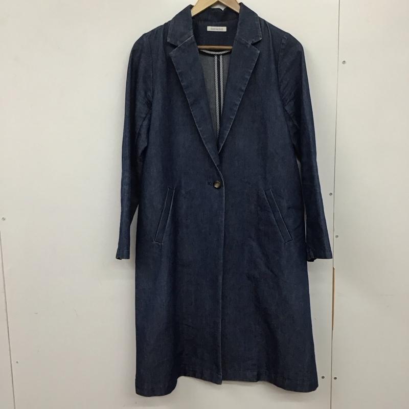 オリーブデオリーブ OLIVE des OLIVE ジャケット、上着 ジャケット、ブレザー デニムジャケット Gジャン アウター カジュアルジャケット ロングジャケット S 無地 インディゴ / インディゴ /  レディース USED 古着 中古 10132108