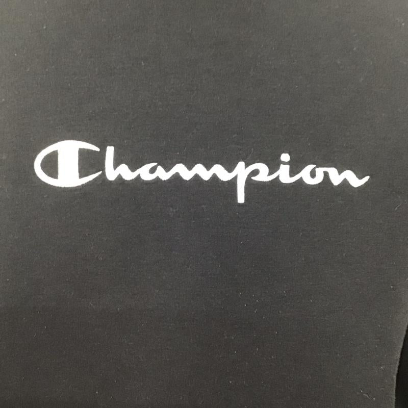 チャンピオン Champion トレーナー 長袖 c8-ns002 スウェット 長袖トレーナー クルーネック L ロゴ、文字 黒 / ブラック /  メンズ USED 古着 中古 10125118
