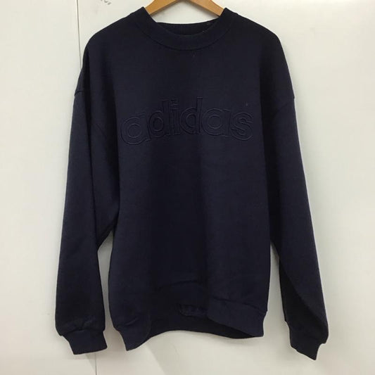 アディダス adidas トレーナー 長袖 無地 X ロゴ、文字 紺 / ネイビー /  メンズ USED 古着 中古 10128485