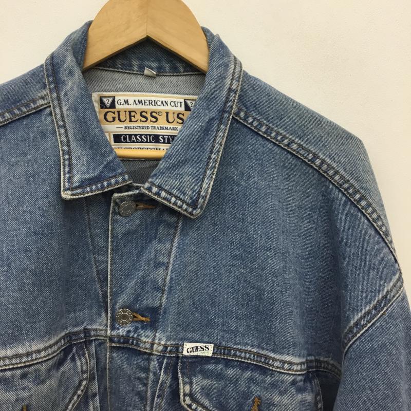 ゲス Guess ジャケット、上着 ジャケット、ブレザー 90s MADE IN USA S 無地 水色 / ライトブルー / X 青 / ブルー /  メンズ USED 古着 中古 10123101