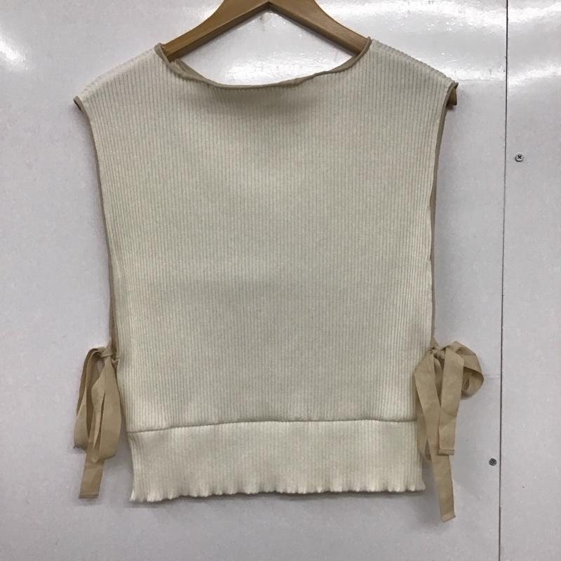 ノーリーズ NOLLEY S ベスト ベスト 1-0035-2-03-010 カットベスト サイドリボン 38 無地 アイボリー / アイボリー /  レディース USED 古着 中古 10142145