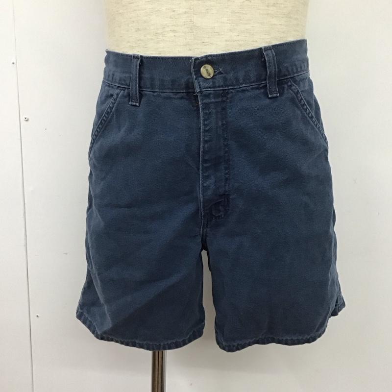 カーハート Carhartt パンツ ショートパンツ デニムショートパンツ ハーフパンツ カジュアルパンツ ロゴ、文字 紺 / ネイビー /  メンズ USED 古着 中古 10109569