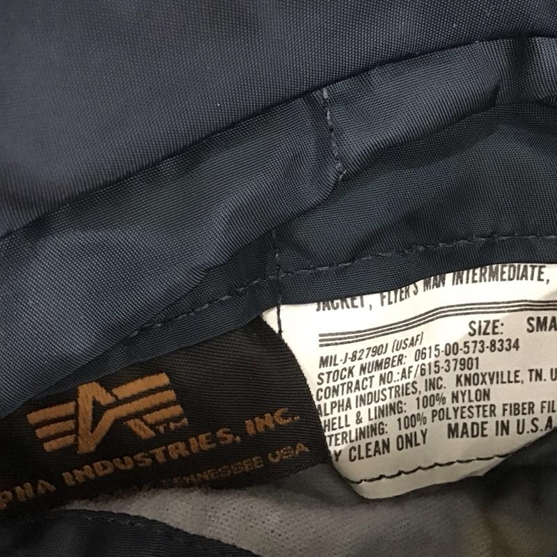アルファインダストリー Alpha Industries ジャケット、上着 ジャンパー、ブルゾン ジップアップジャケット ナイロンジャケット アウター S 無地 紺 / ネイビー /  メンズ USED 古着 中古 10134061