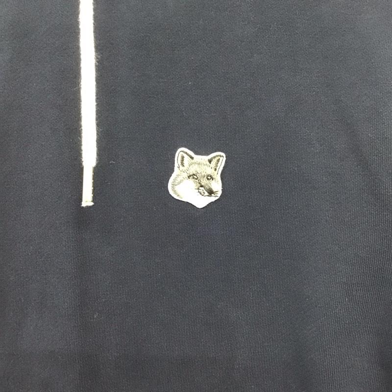 メゾンキツネ MAISON KITSUNE パーカー 長袖 XXS 無地 紺 / ネイビー /  レディース USED 古着 中古 10139968