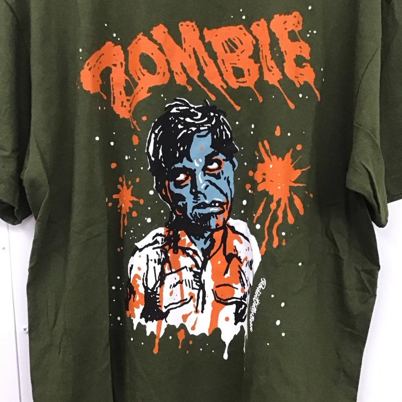 エロスティカ EROSTiKA Tシャツ 半袖 半袖カットソー プリントTシャツ クルーネックカットソー XL プリント カーキ / カーキ /  メンズ USED 古着 中古 10134652