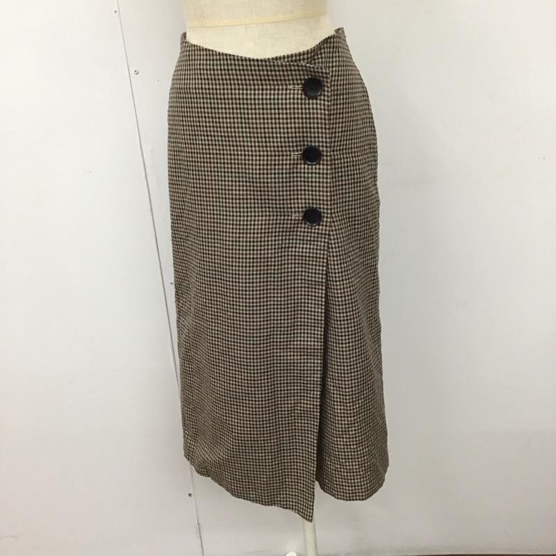 アーバンリサーチ URBAN RESEARCH スカート ロングスカート WH86-25N027 巻きスカート ラップスカート FREE チェック ベージュ / ベージュ / X 黒 / ブラック / X 茶 / ブラウン / X 緑 / グリーン /  レディース USED 古着 中古 10112645