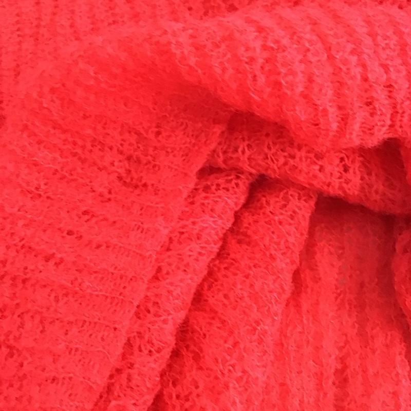 ティティベイト titivate ニット、セーター 長袖 xp4109 長袖ニットカットソー シースルーニットカットソー FREE 無地 赤 / レッド /  レディース USED 古着 中古 10142482