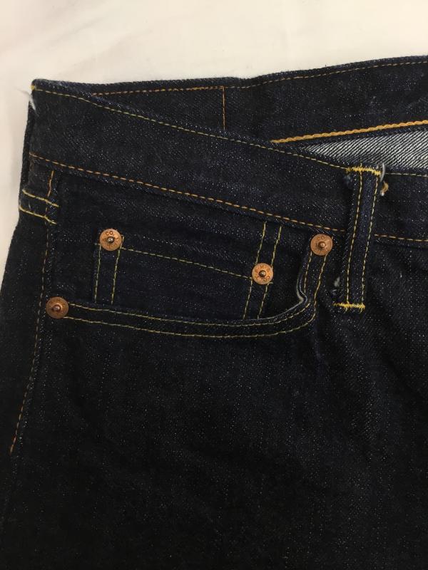 フラットヘッド The Flat Head パンツ デニム、ジーンズ M 無地 紺 / ネイビー /  メンズ USED 古着 中古 10110115