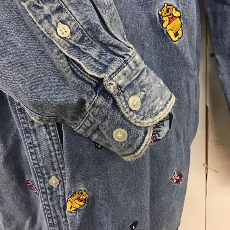 古着 USED シャツ、ブラウス 長袖 長袖シャツ カラーシャツ 刺繍シャツ 長袖カットソー XXL 刺繍 インディゴ / インディゴ /  メンズ USED 古着 中古 10124602