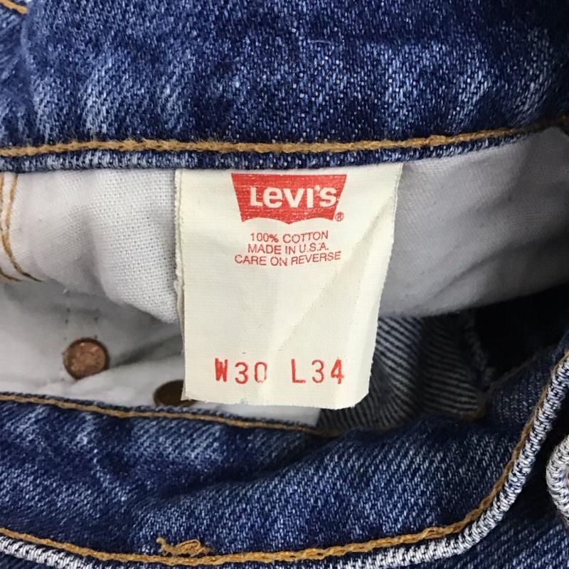 リーバイス Levi s パンツ デニム、ジーンズ 517-0217 ブーツカット W30 L34 30インチ 無地 青 / ブルー /  メンズ USED 古着 中古 10113924