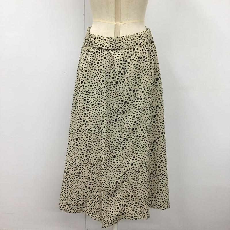 フリークスストア FREAK S STORE スカート ロングスカート FOL20SS023 FREEDOM フレアスカート FREE 総柄 黒 / ブラック / X アイボリー / アイボリー /  レディース USED 古着 中古 10112643